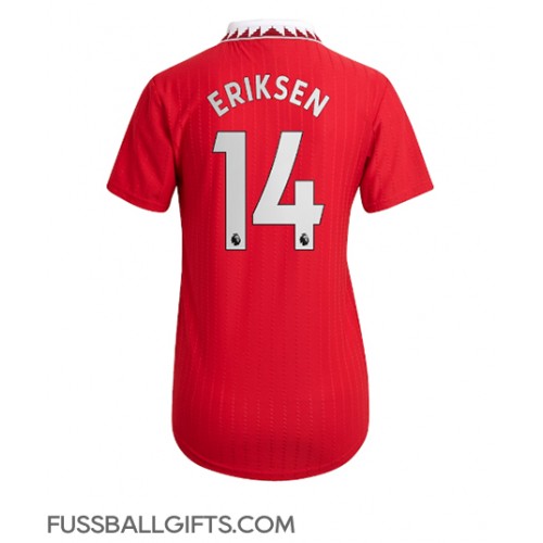 Manchester United Christian Eriksen #14 Fußballbekleidung Heimtrikot Damen 2022-23 Kurzarm